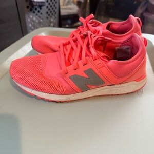 New Balance Neon Pink and Gray Running Shoes